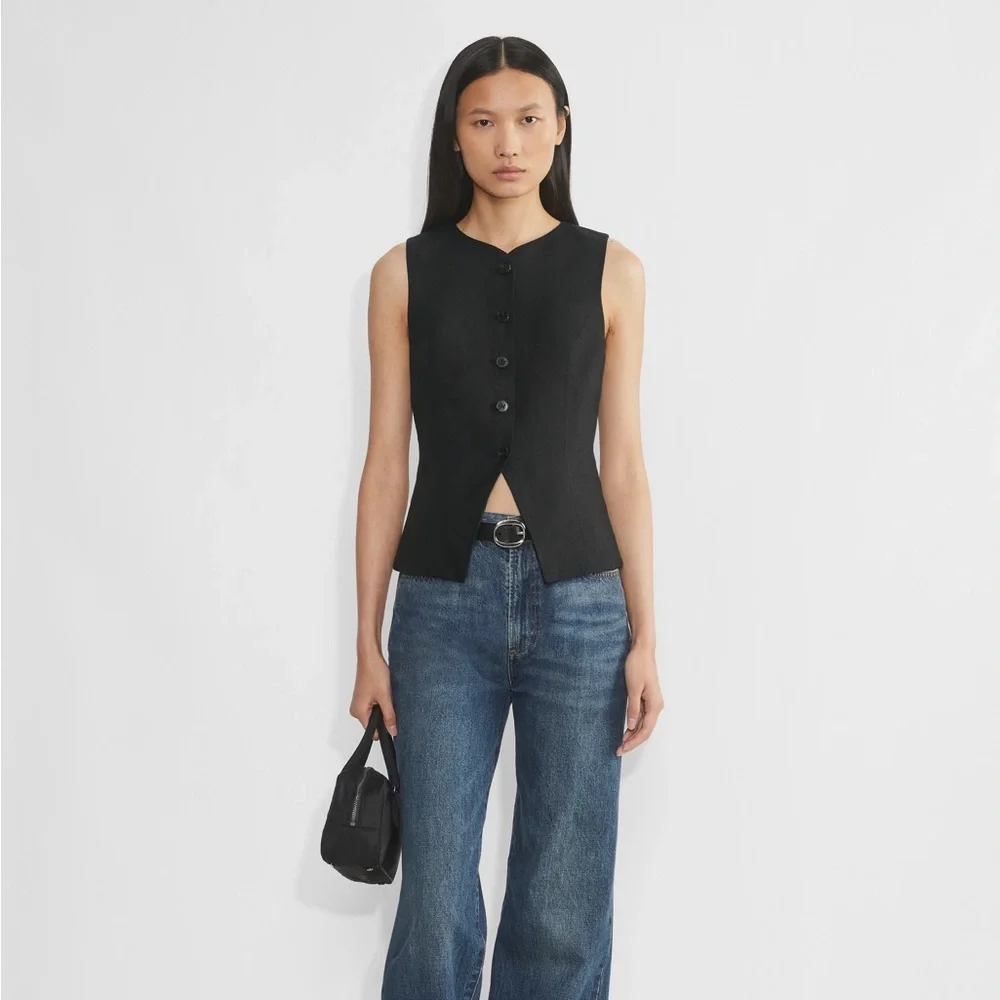 NEW Aritzia Wilfred Regal Vest (Re)ssential Black - Picture 5 of 13